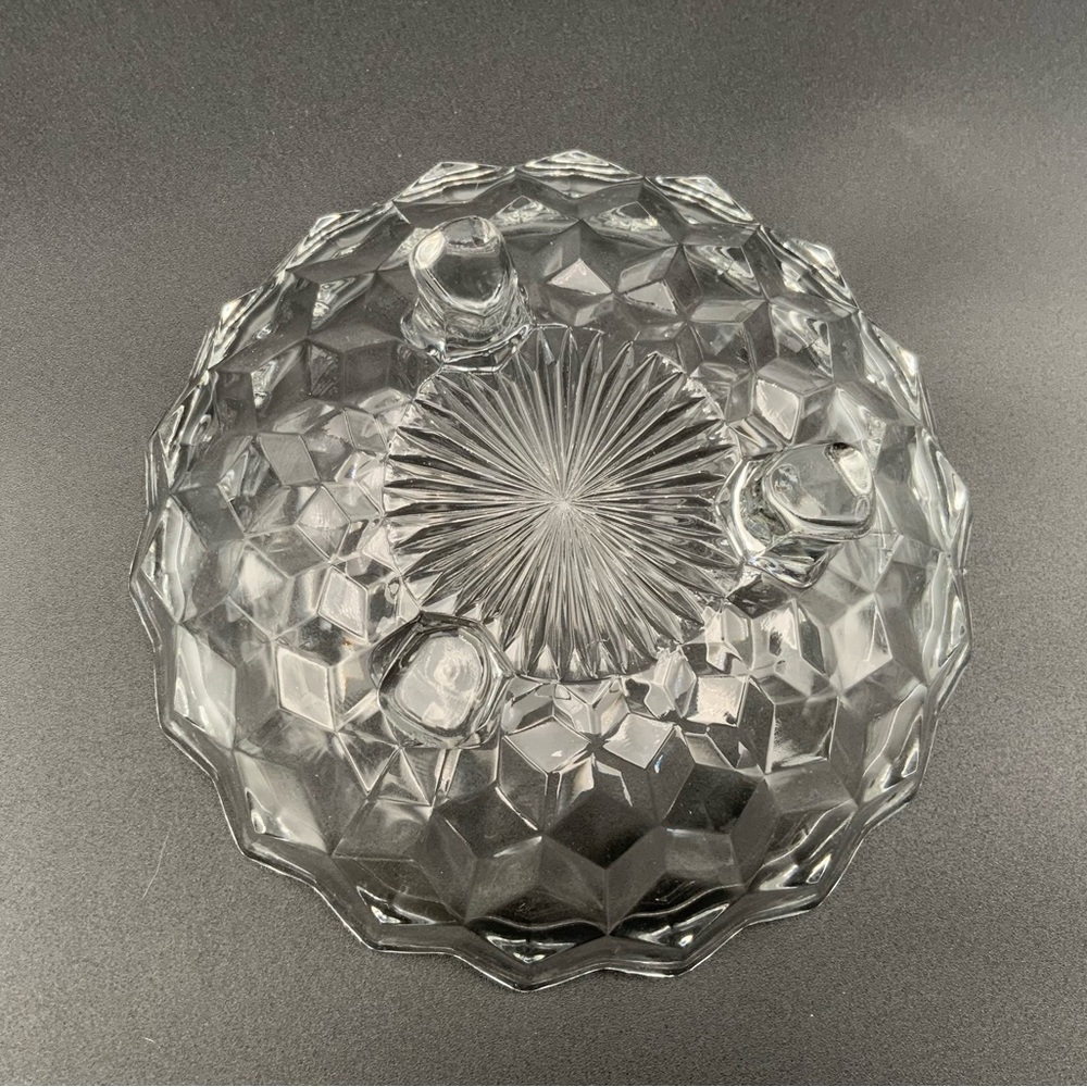 Fostoria Glass American 3-Toed Footed 7" Round Bon Bon Candy Dish Bowl Vintage - Picture 4 of 5